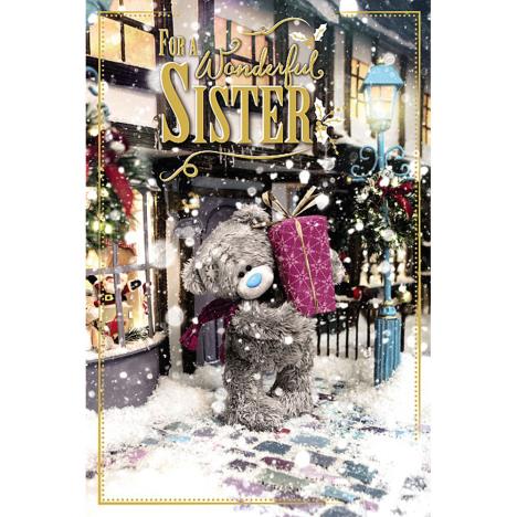 3D Holographic Wonderful Sister Me to You Bear Christmas Card £4.25